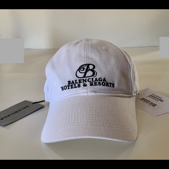 Balenciaga | Accessories | Balenciaga Hotel Resort White Cotton Cap Size L  59cm Nwt | Poshmark